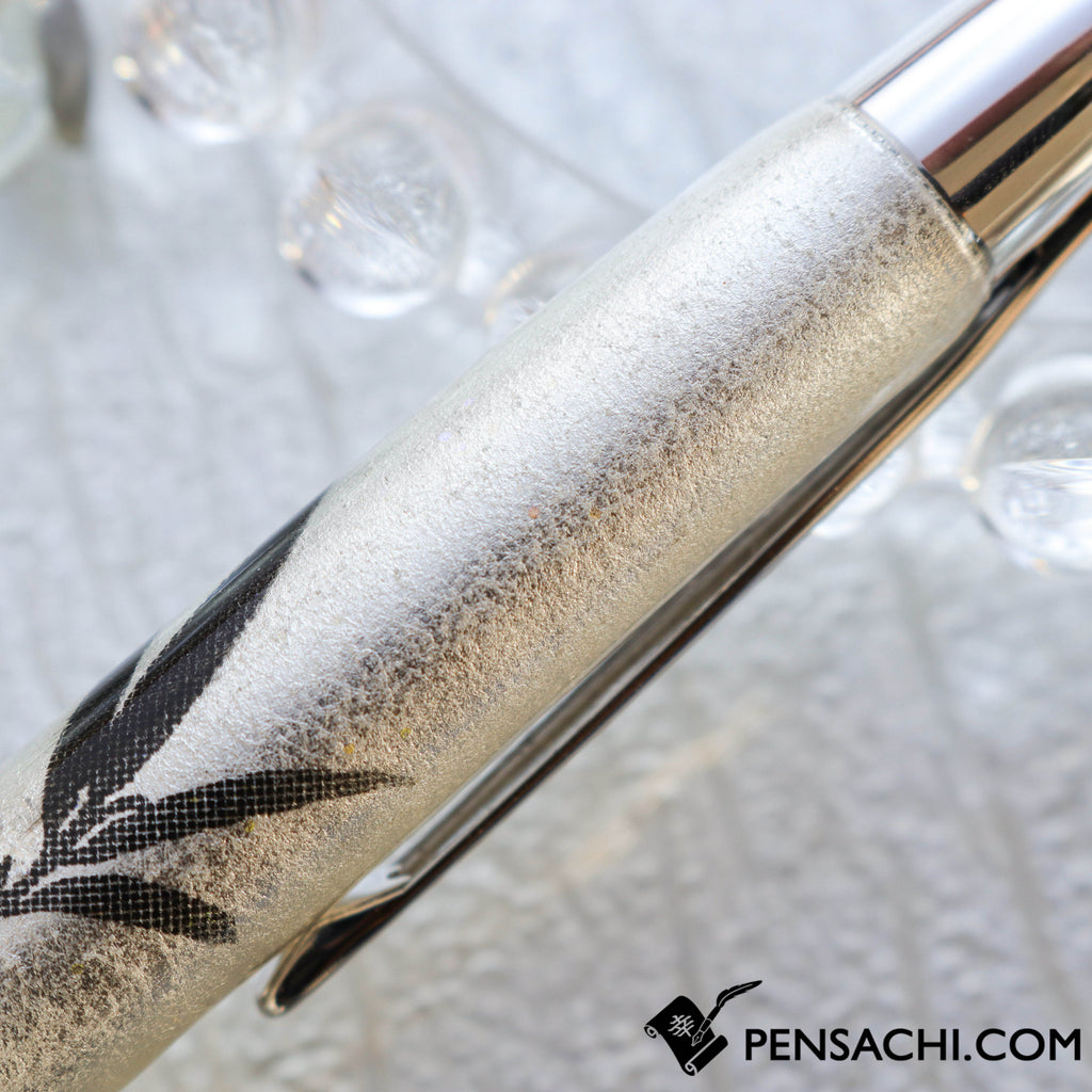 PILOT Limited Edition Vanishing Point Capless Decimo - Silver Foil and Leaf - PenSachi Japanese Limited Fountain Pen