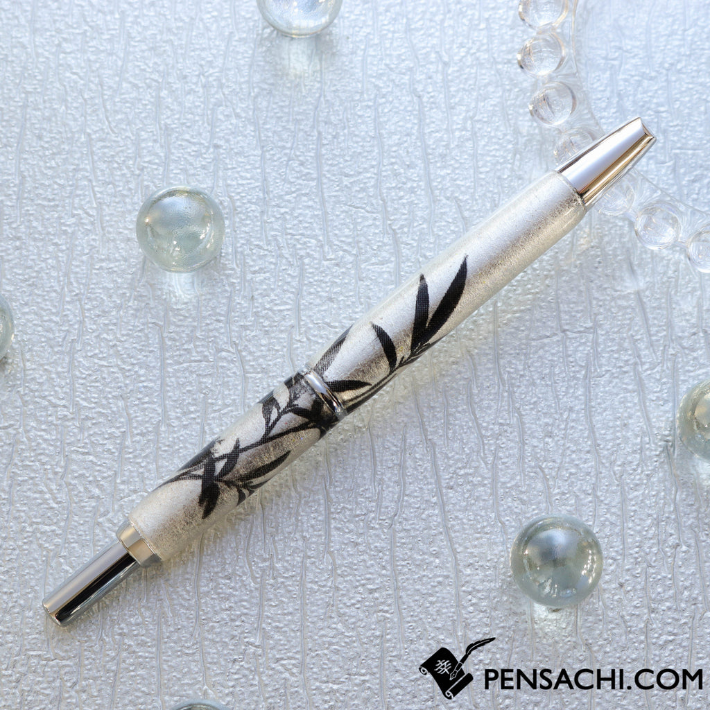 PILOT Limited Edition Vanishing Point Capless Decimo - Silver Foil and Leaf - PenSachi Japanese Limited Fountain Pen