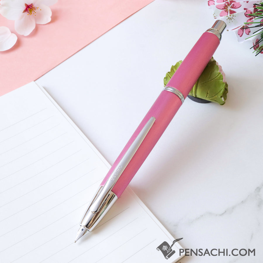 PILOT Limited Edition Vanishing Point Capless Decimo Fountain Pen - Pink - PenSachi Japanese Limited Fountain Pen