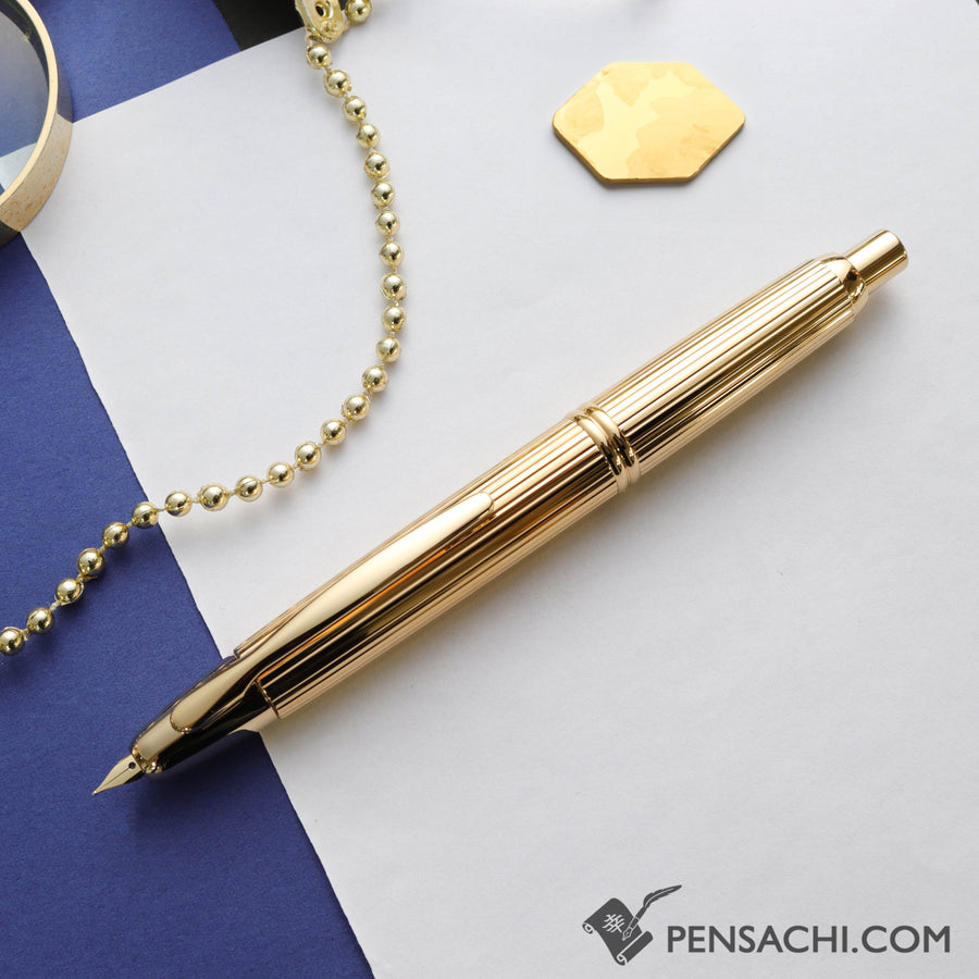 PILOT Limited Edition Vanishing Point Capless Stripe - Gold - PenSachi Japanese Limited Fountain Pen