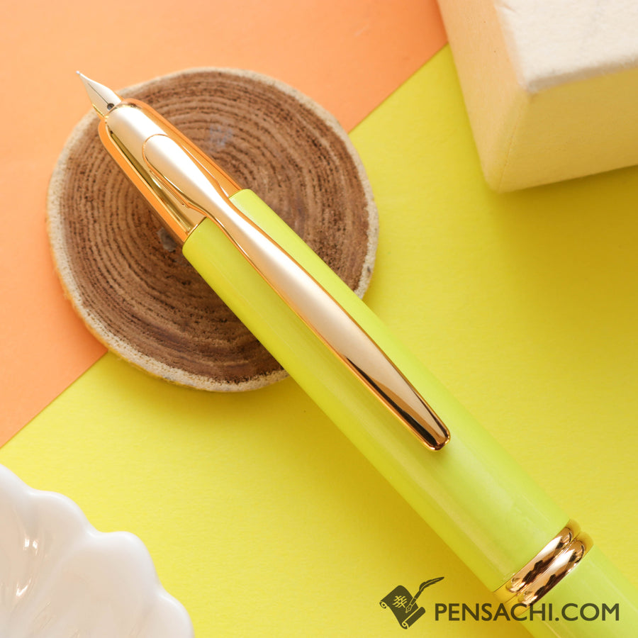 PILOT Limited Edition Vanishing Point Capless Fountain Pen - Yellow - PenSachi Japanese Limited Fountain Pen