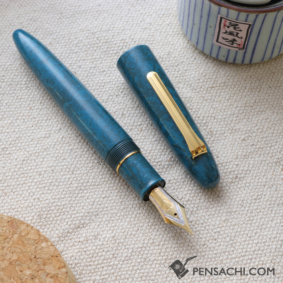 SAILOR King of Pens Urushi Makie Iro Miyabi 2nd Edition Fountain Pen - Ran-Peki - PenSachi Japanese Limited Fountain Pen