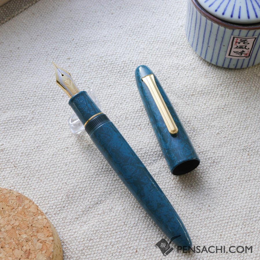 SAILOR King of Pens Urushi Makie Iro Miyabi 2nd Edition Fountain Pen - Ran-Peki - PenSachi Japanese Limited Fountain Pen