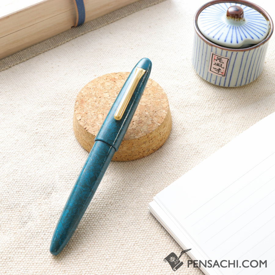 SAILOR King of Pens Urushi Makie Iro Miyabi 2nd Edition Fountain Pen - Ran-Peki - PenSachi Japanese Limited Fountain Pen