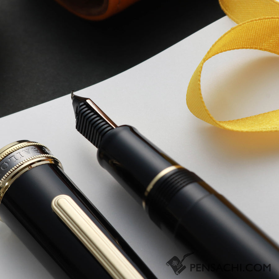 SAILOR 1911 Large (Full size) Special Nib  Fude De Mannen Fountain Pen - Black Gold - PenSachi Japanese Limited Fountain Pen