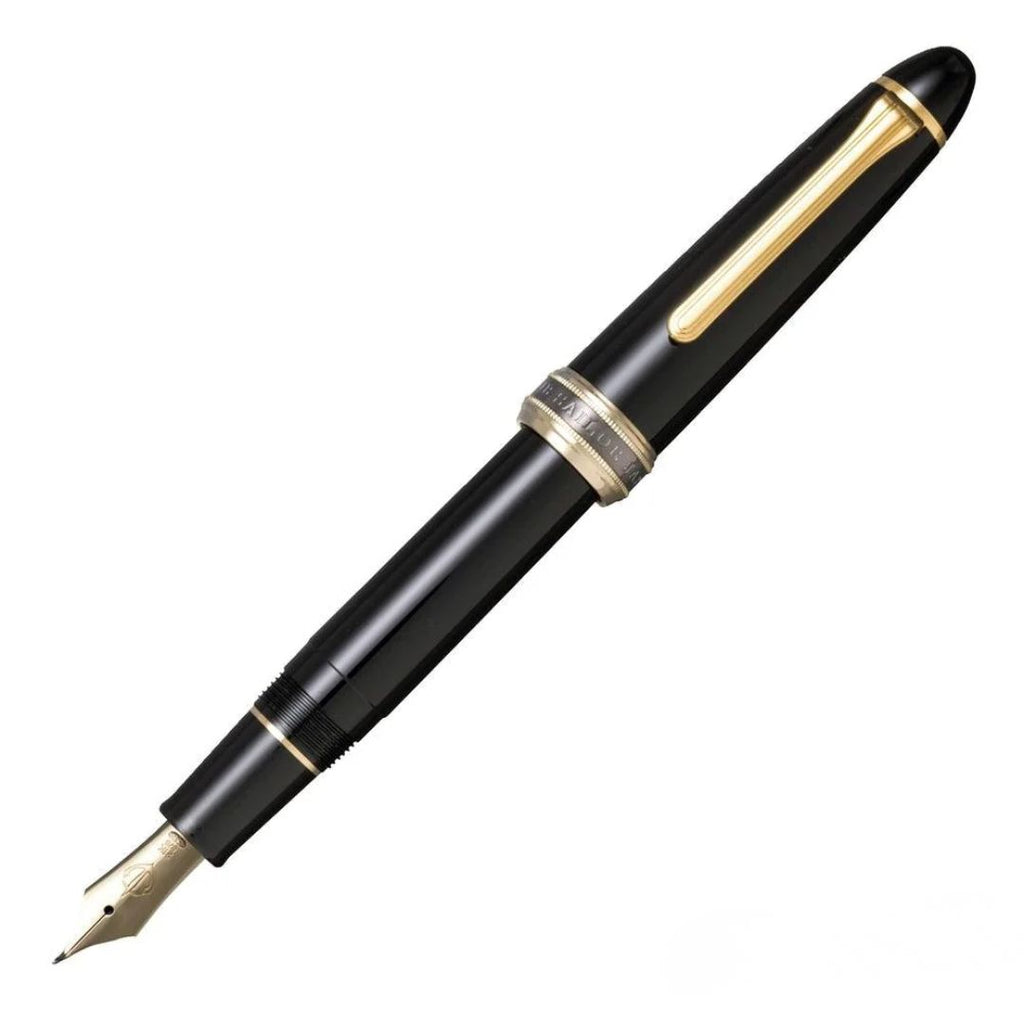 SAILOR 1911 Large (Full size) Special Nib Cross Music Fountain Pen - Black Gold