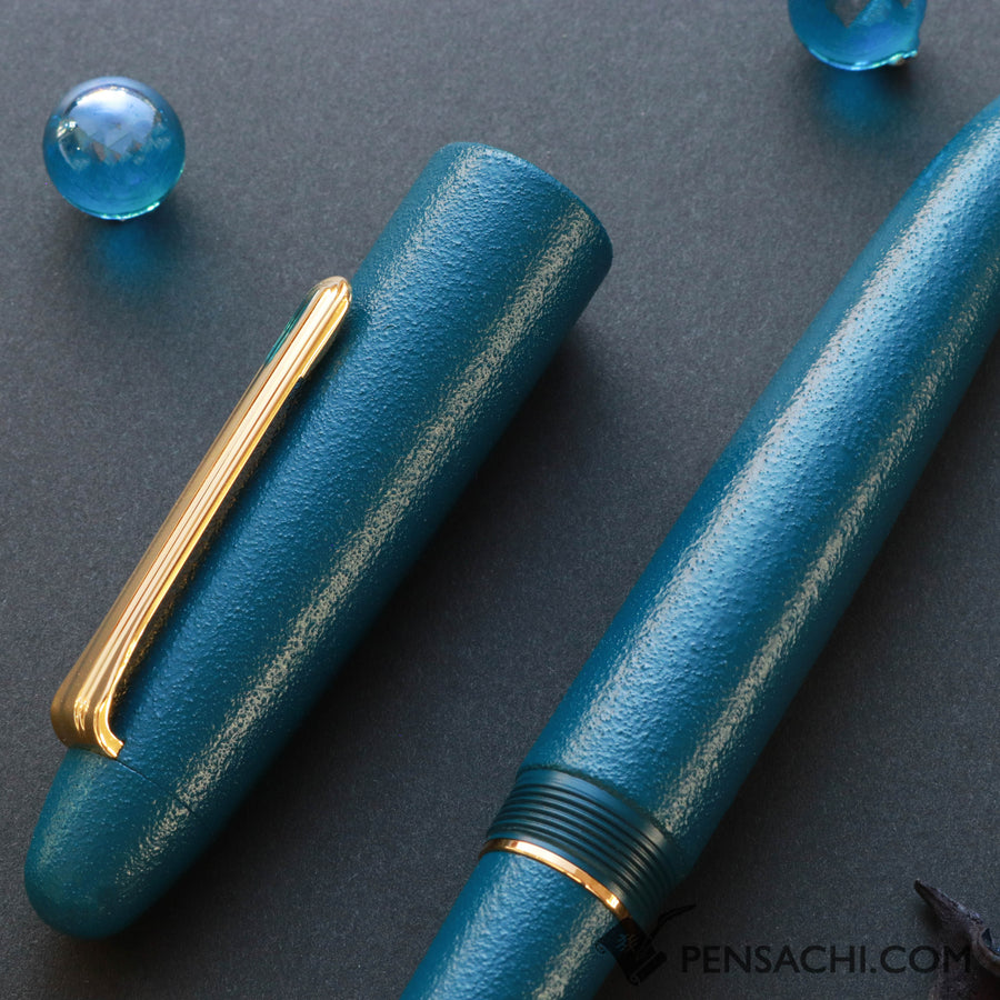 SAILOR King of Pens Urushi Makie Iro Miyabi Fountain Pen - Fukaai Blue - PenSachi Japanese Limited Fountain Pen