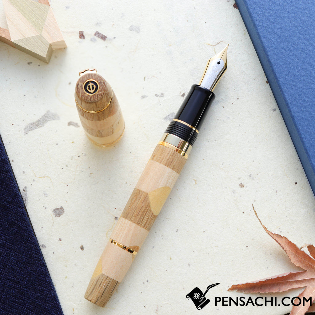 SAILOR Limited Edition 115th Anniversary Commemorative Fountain Pen - Hiroshima Yosegi-zaiku (Marquetry) - PenSachi Japanese Limited Fountain Pen
