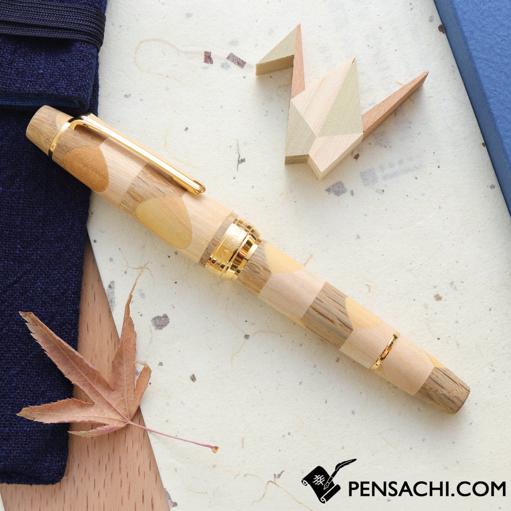 SAILOR Limited Edition 115th Anniversary Commemorative Fountain Pen - Hiroshima Yosegi-zaiku (Marquetry) - PenSachi Japanese Limited Fountain Pen