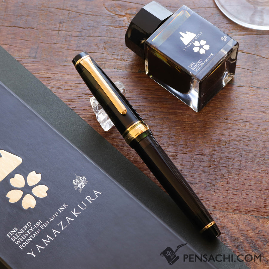 SAILOR Limited Edition Pro Gear Slim Set - Yamazakura Green Black - PenSachi Japanese Limited Fountain Pen