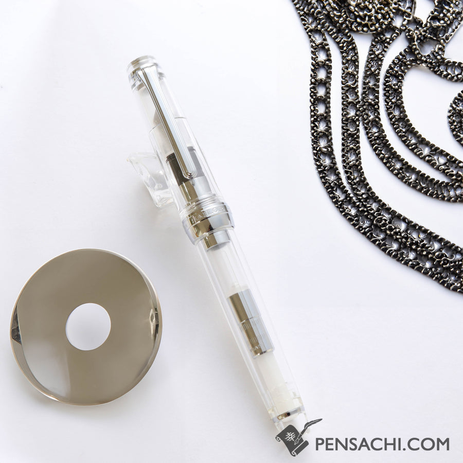 SAILOR Limited Edition Pro Gear Slim (Sapporo) Demonstrator Fountain Pen - Transparent Silver - PenSachi Japanese Limited Fountain Pen