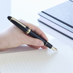 SAILOR Profit 18 Lefties Fountain Pen - Black Gold - PenSachi Japanese Limited Fountain Pen