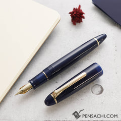 SAILOR Profit Casual Gold Trim Fountain Pen - Clear Blue - PenSachi Japanese Limited Fountain Pen