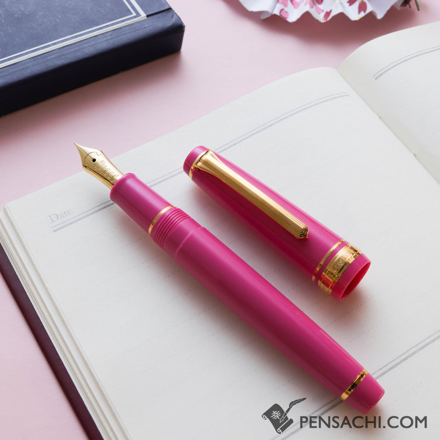 SAILOR Limited Edition Pro Gear Slim Fountain Pen - Rose - PenSachi Japanese Limited Fountain Pen