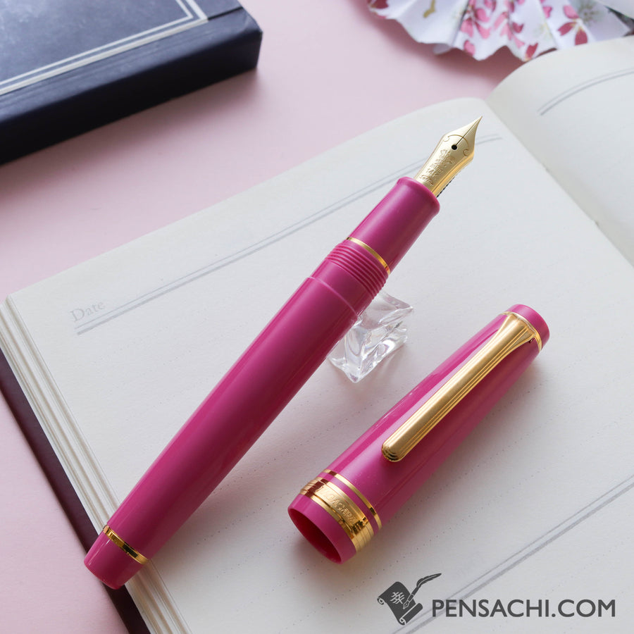 SAILOR Limited Edition Pro Gear Slim Fountain Pen - Rose - PenSachi Japanese Limited Fountain Pen