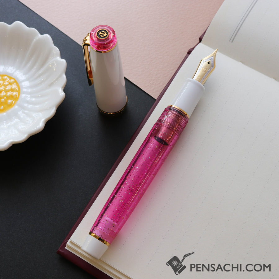 SAILOR Limited Edition Pro Gear Classic Demonstrator Fountain Pen - Sparkling Rose Pink - PenSachi Japanese Limited Fountain Pen