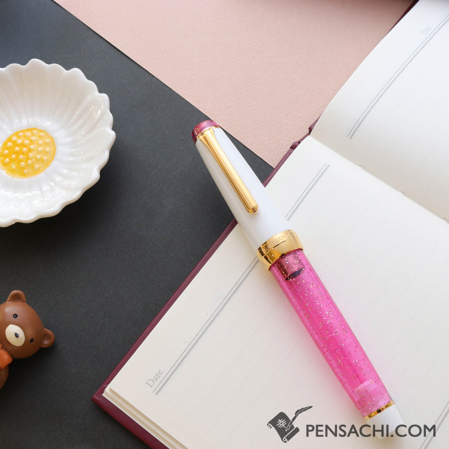 SAILOR Limited Edition Pro Gear Classic Demonstrator Fountain Pen - Sparkling Rose Pink - PenSachi Japanese Limited Fountain Pen