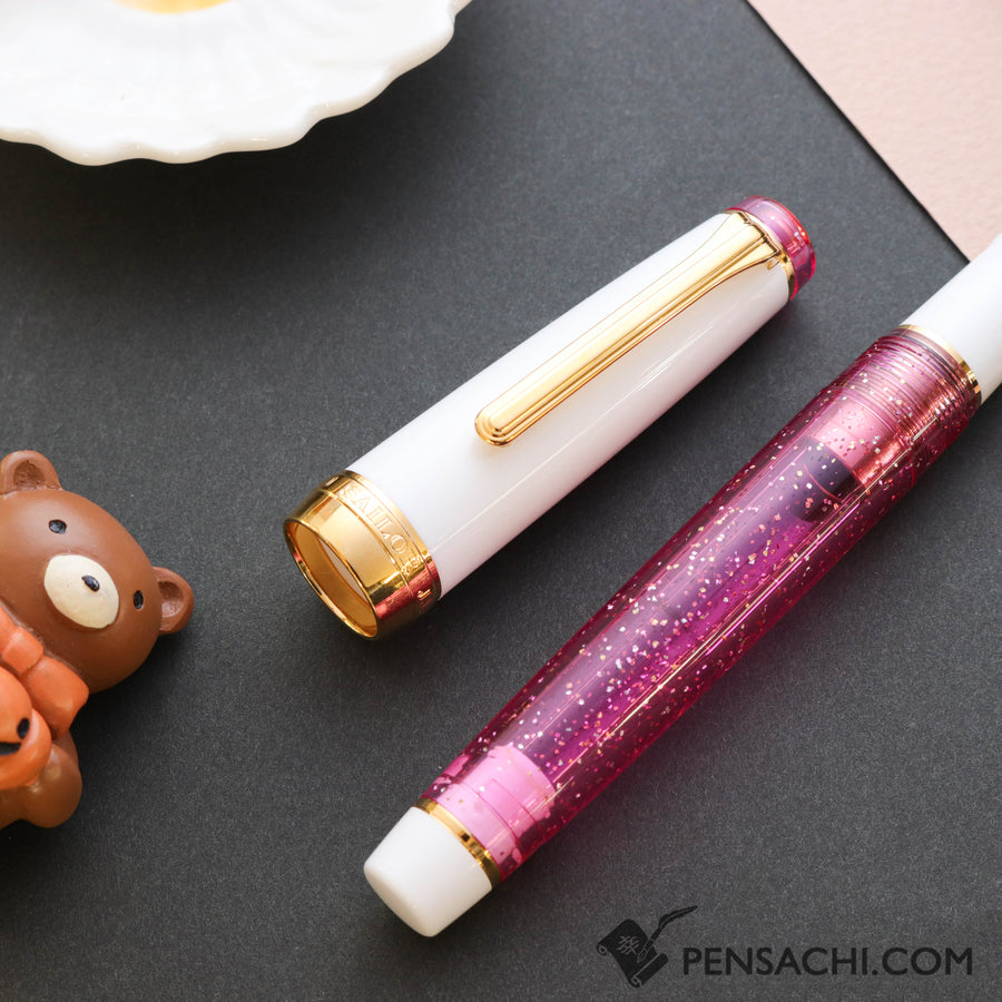 SAILOR Limited Edition Pro Gear Classic Demonstrator Fountain Pen - Sparkling Rose Pink - PenSachi Japanese Limited Fountain Pen
