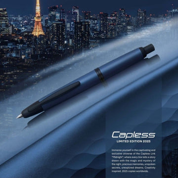 PILOT Limited Edition Vanishing Point Capless  -  Midnight - PenSachi Japanese Limited Fountain Pen