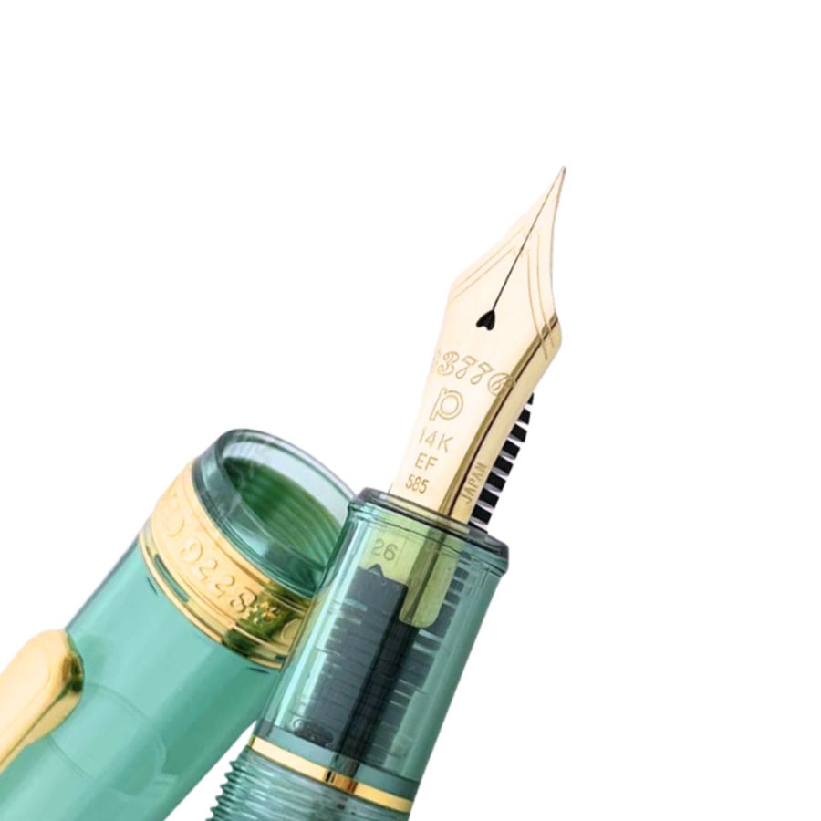 PLATINUM #3776 Limited Edition Fountain Pen - Clear Green - PenSachi Japanese Limited Fountain Pen
