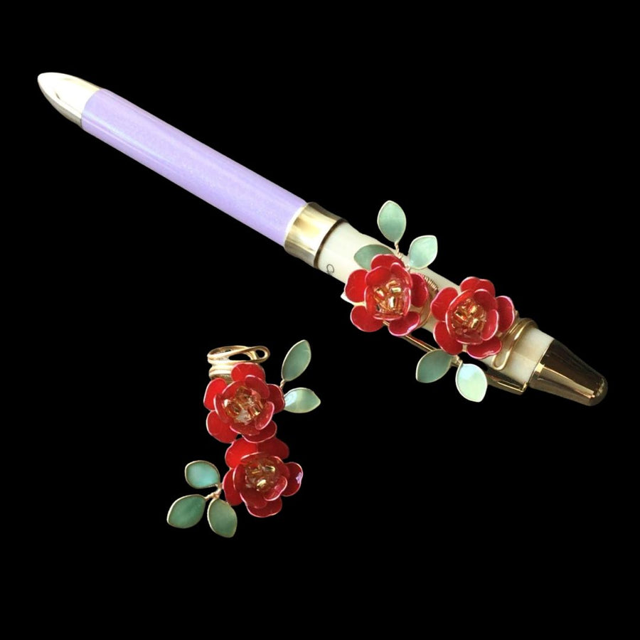 Pen Cuff - Camellia Flower