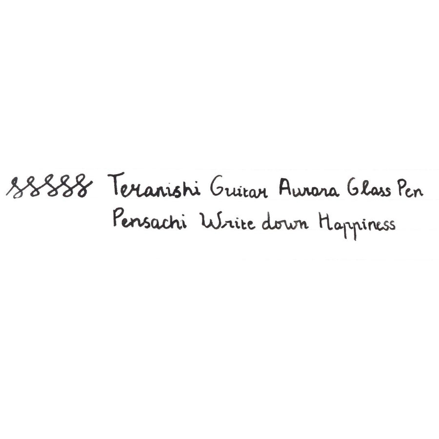 Teranishi Guitar Aurora Glass Pen with cap - Jelly Red - PenSachi Japanese Limited Fountain Pen