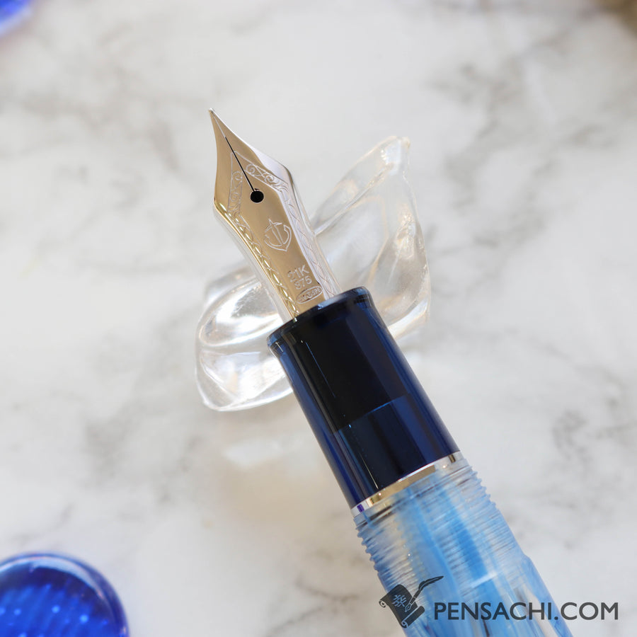 SAILOR Limited Edition Veilio Fountain Pen - Blue - PenSachi Japanese Limited Fountain Pen