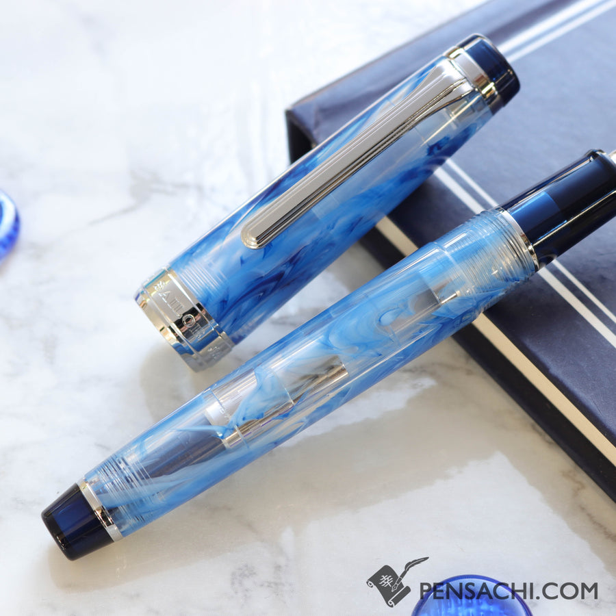 SAILOR Limited Edition Veilio Fountain Pen - Blue - PenSachi Japanese Limited Fountain Pen