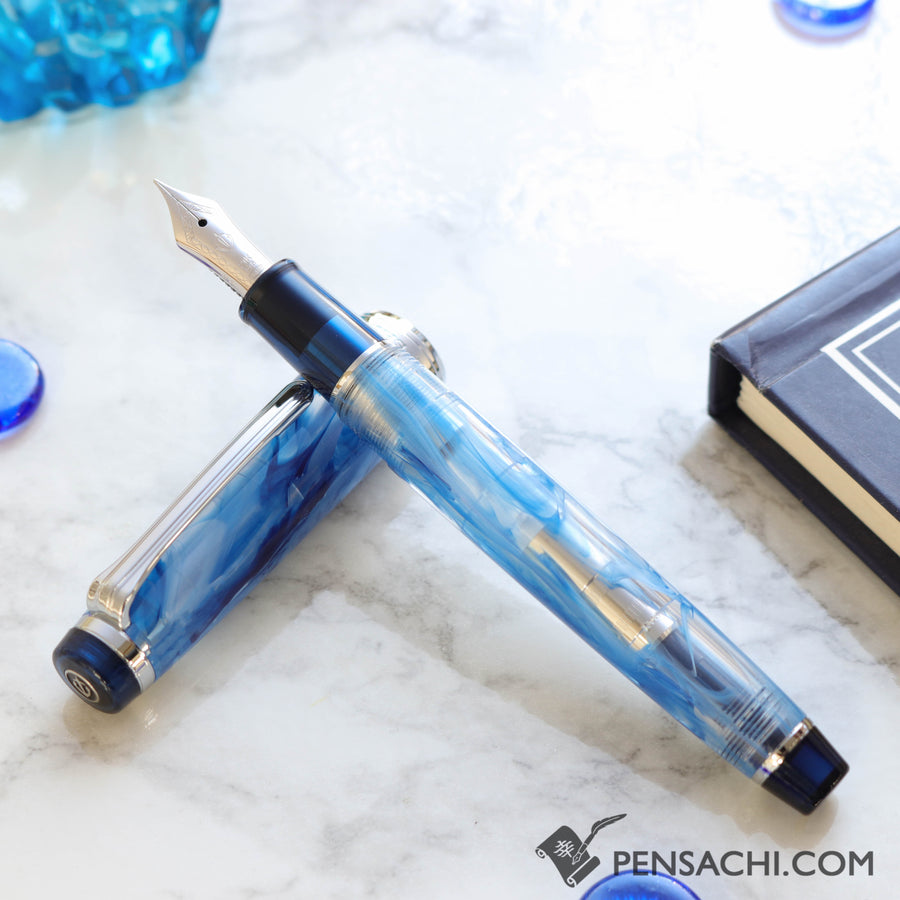 SAILOR Limited Edition Veilio Fountain Pen - Blue - PenSachi Japanese Limited Fountain Pen
