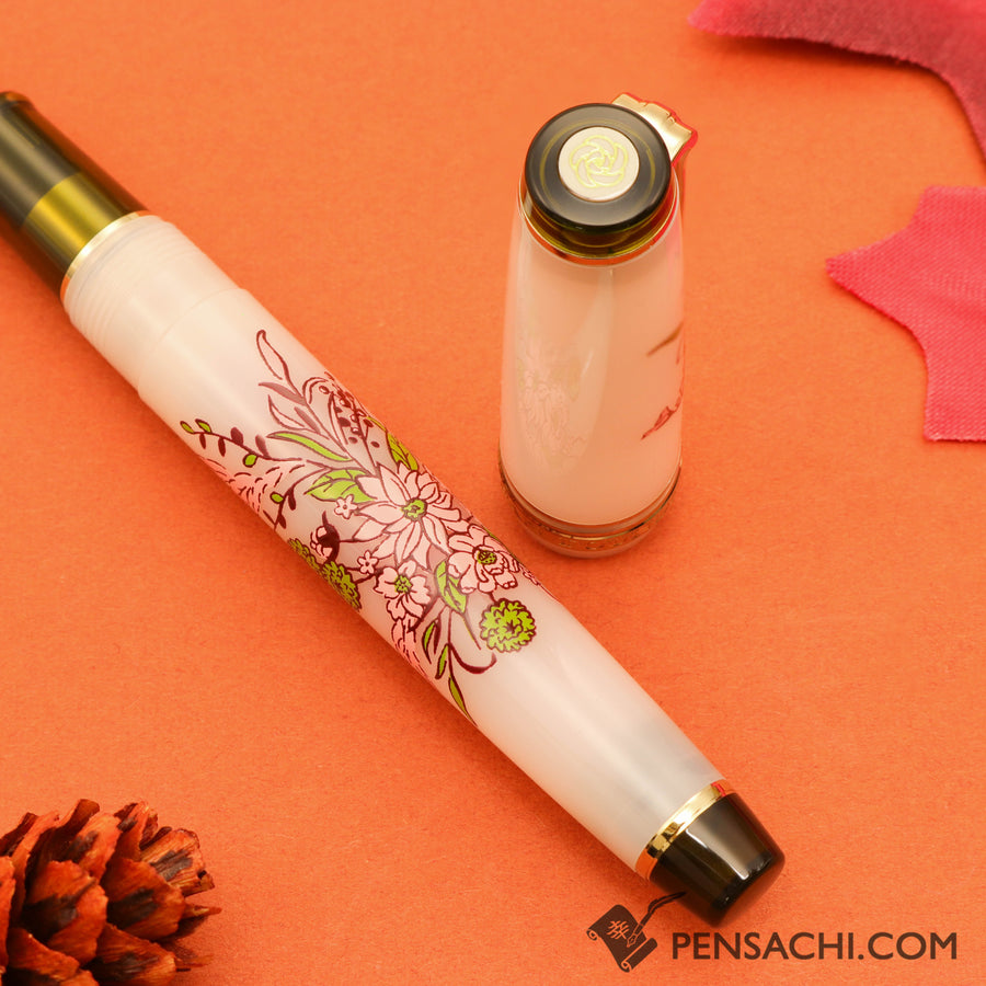 SAILOR Limited Edition Pro Gear Slim Set - Antique Bouquet Gold Beige - PenSachi Japanese Limited Fountain Pen