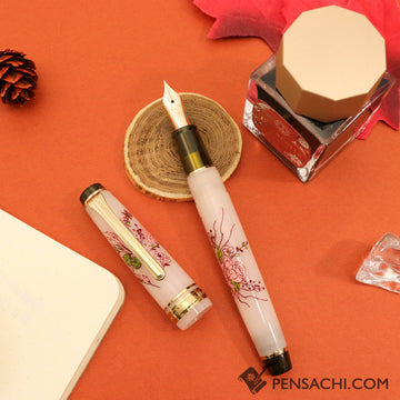 SAILOR Limited Edition Pro Gear Slim Set - Antique Bouquet Gold Beige - PenSachi Japanese Limited Fountain Pen