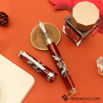 SAILOR Limited Edition Pro Gear Slim Set - Antique Bouquet Silver Red - PenSachi Japanese Limited Fountain Pen