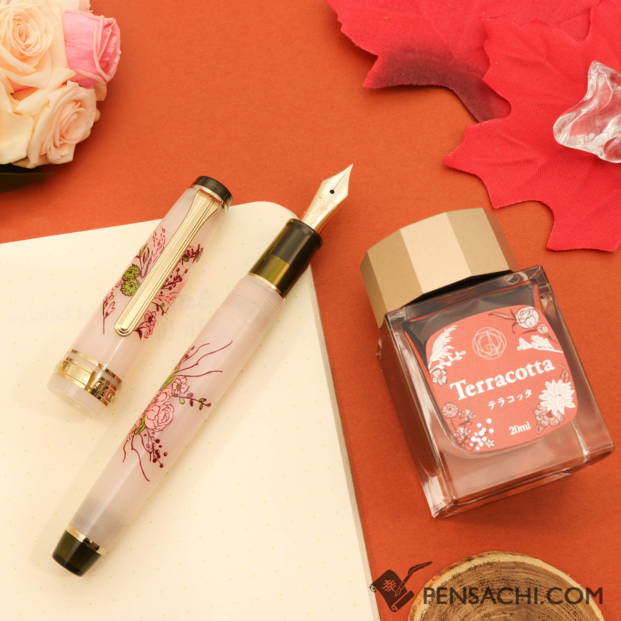 SAILOR Limited Edition Pro Gear Slim Set - Antique Bouquet Gold Beige - PenSachi Japanese Limited Fountain Pen
