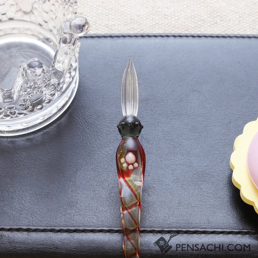 Glass Kaoria Neko Pen  - Black Cat - PenSachi Japanese Limited Fountain Pen