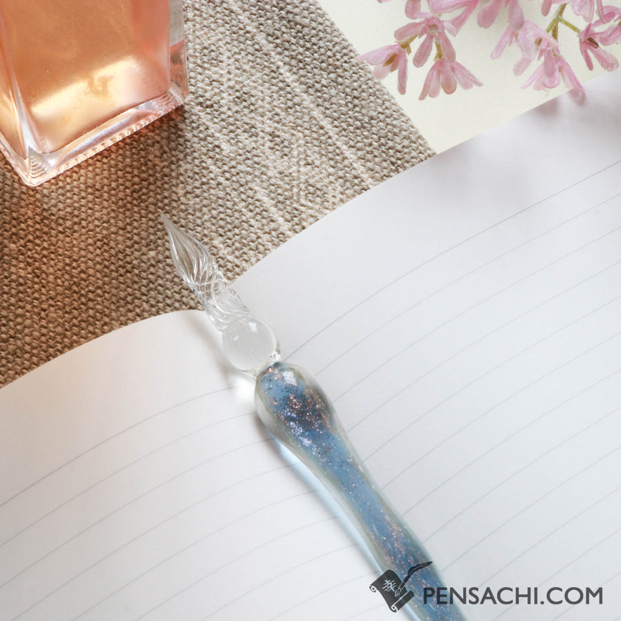 Teranishi Chemical Industry Guitar Glass Pen with Cap Aurora Jelly Blue GLAL-JB Teranishi Chemical Industry Guitar Glass Pen with Cap Aurora Jelly Blue GLAL-JB