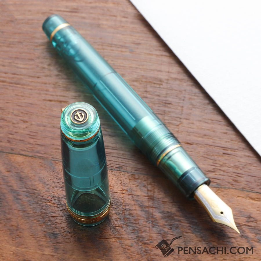 SAILOR Limited Edition Pro Gear Classic Demonstrator Fountain Pen - Cyan Blue - PenSachi Japanese Limited Fountain Pen