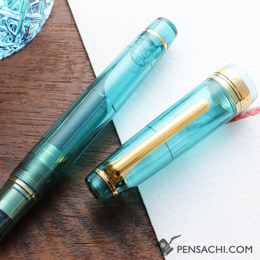 SAILOR Limited Edition Pro Gear Classic Demonstrator Fountain Pen - Cyan Blue - PenSachi Japanese Limited Fountain Pen