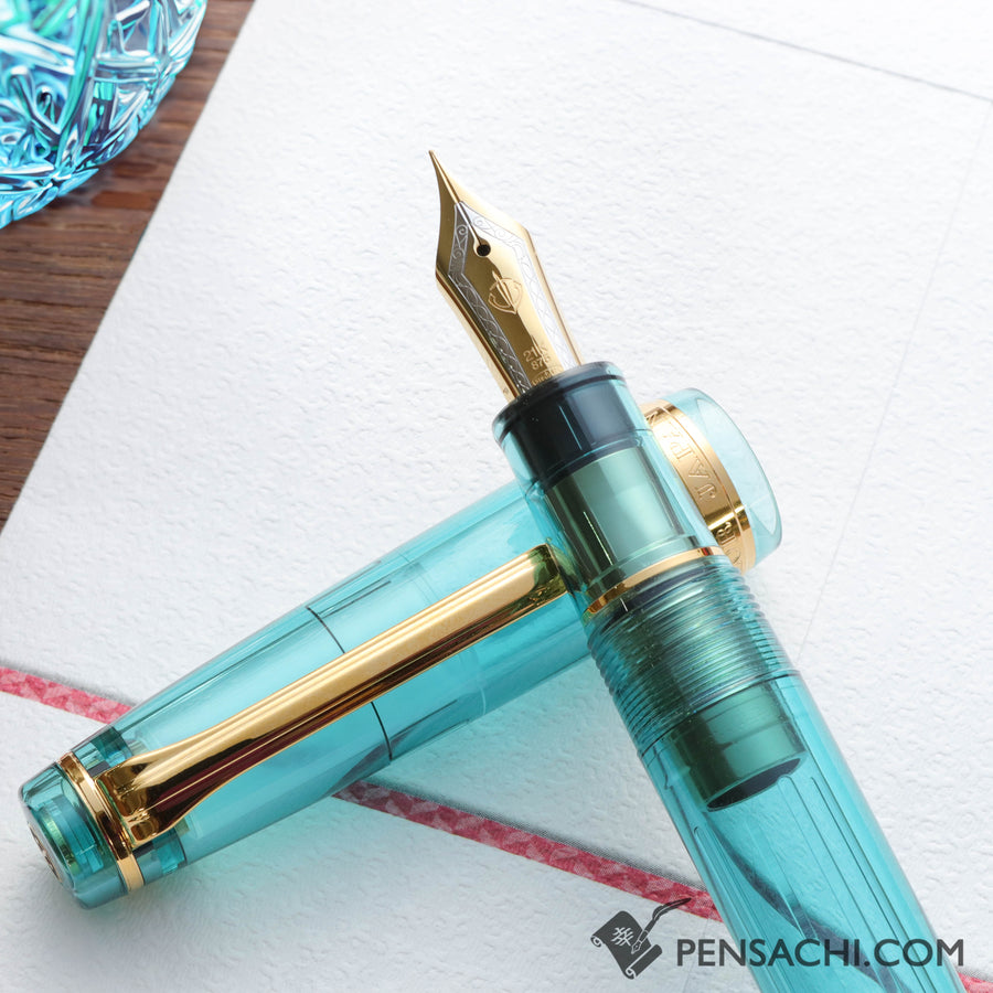 SAILOR Limited Edition Pro Gear Classic Demonstrator Fountain Pen - Cyan Blue - PenSachi Japanese Limited Fountain Pen