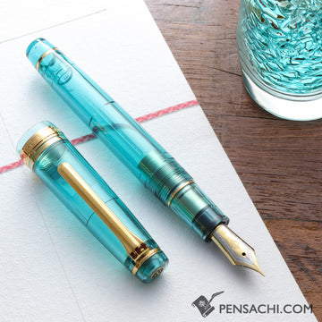 SAILOR Limited Edition Pro Gear Classic Demonstrator Fountain Pen - Cyan Blue - PenSachi Japanese Limited Fountain Pen