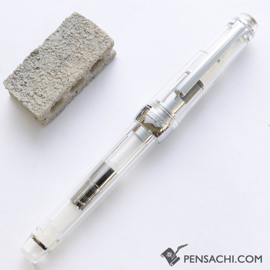 SAILOR Limited Edition Pro Gear Slim (Sapporo) Demonstrator Fountain Pen - Transparent Silver - PenSachi Japanese Limited Fountain Pen