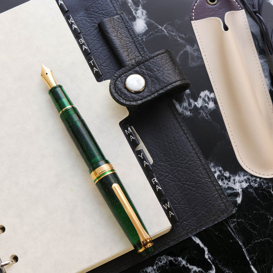 Sailor Limited Edition Professional Gear Slim Mini Fountain Pen Set - Emerald Green - PenSachi Japanese Limited Fountain Pen