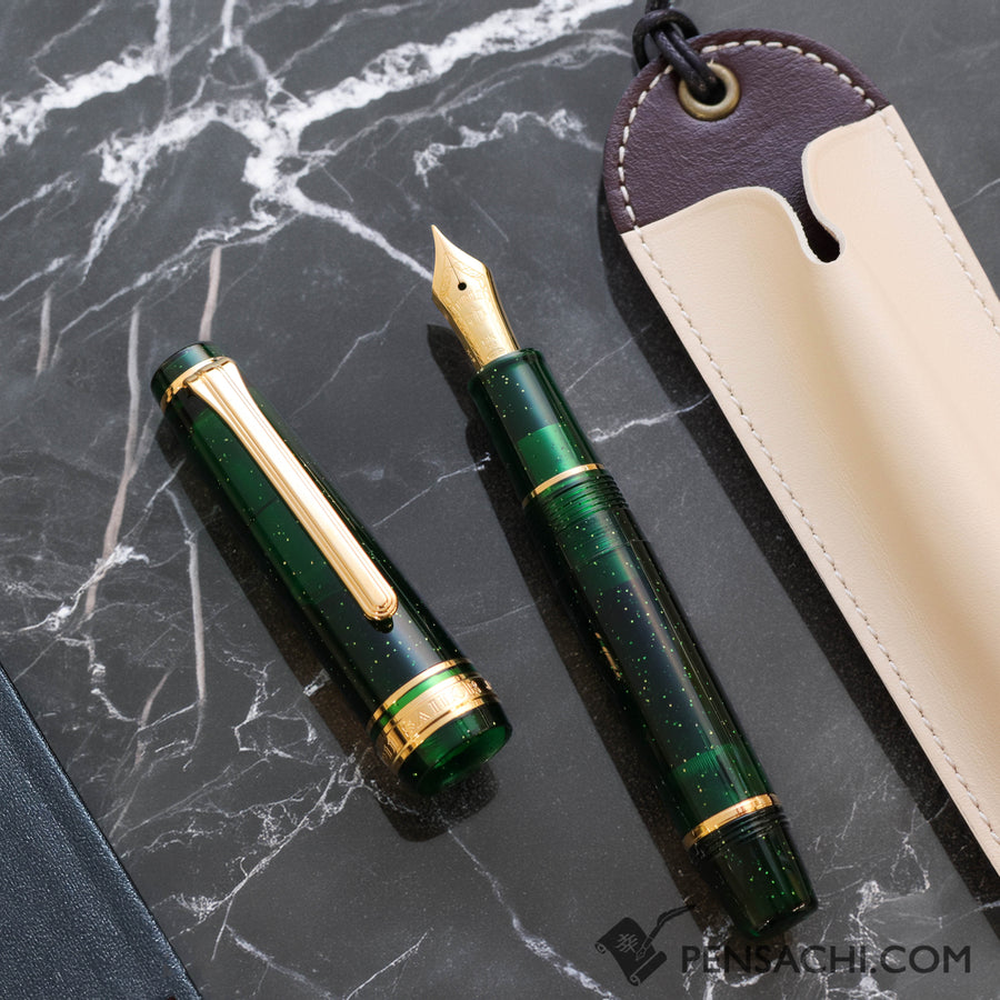 Sailor Limited Edition Professional Gear Slim Mini Fountain Pen Set - Emerald Green - PenSachi Japanese Limited Fountain Pen