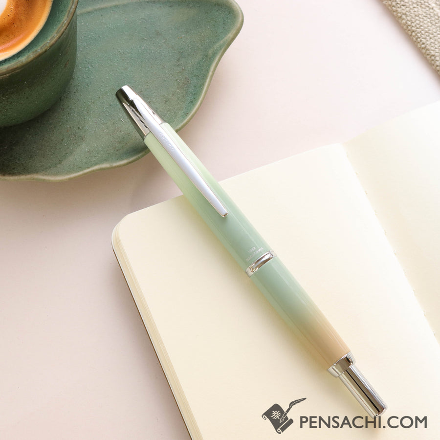 PILOT Limited Edition Vanishing Point Capless Fountain Pen - Harbor-mint Silver - PenSachi Japanese Limited Fountain Pen