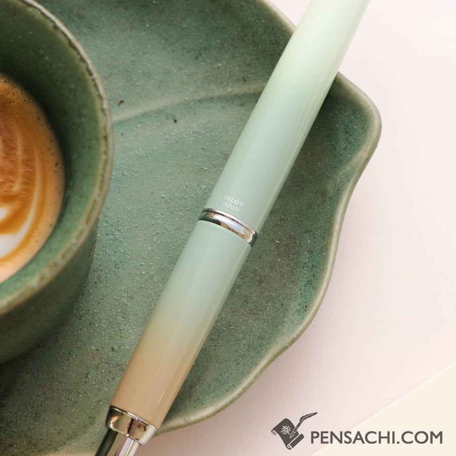 PILOT Limited Edition Vanishing Point Capless Fountain Pen - Harbor-mint Silver - PenSachi Japanese Limited Fountain Pen