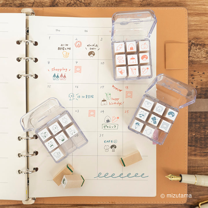 Rubber Stamps - Mizutama Mogu Mogu - PenSachi Japanese Limited Fountain Pen