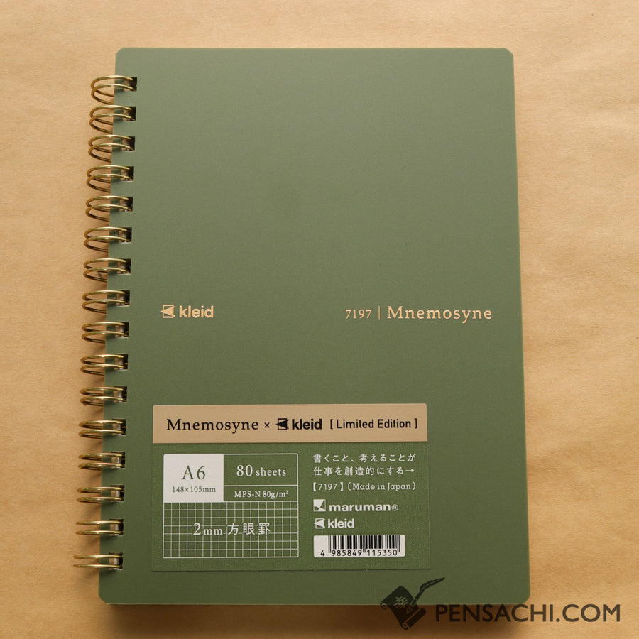 Maruman Mnemosyne x kleid Limited Edition A6 Memo - Olive Drab
