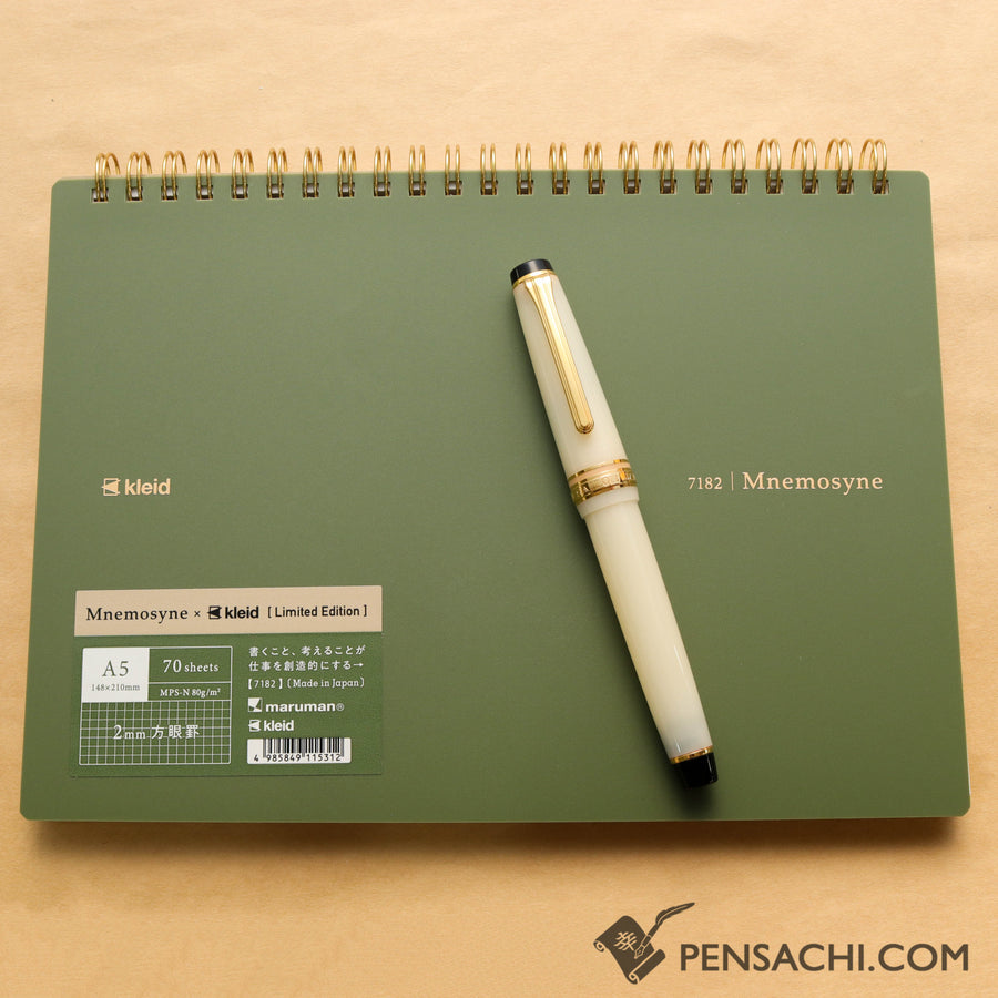 Maruman Mnemosyne x kleid Limited Edition Notebook/memo A5 Size - Olive Drab