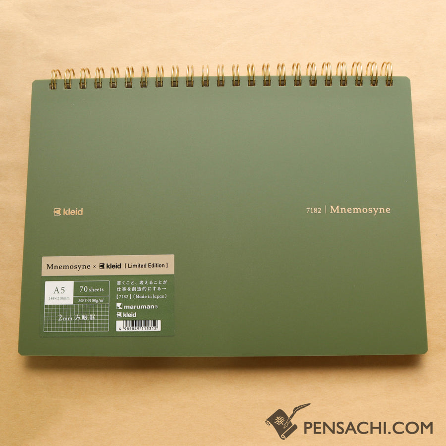 Maruman Mnemosyne x kleid Limited Edition Notebook/memo A5 Size - Olive Drab