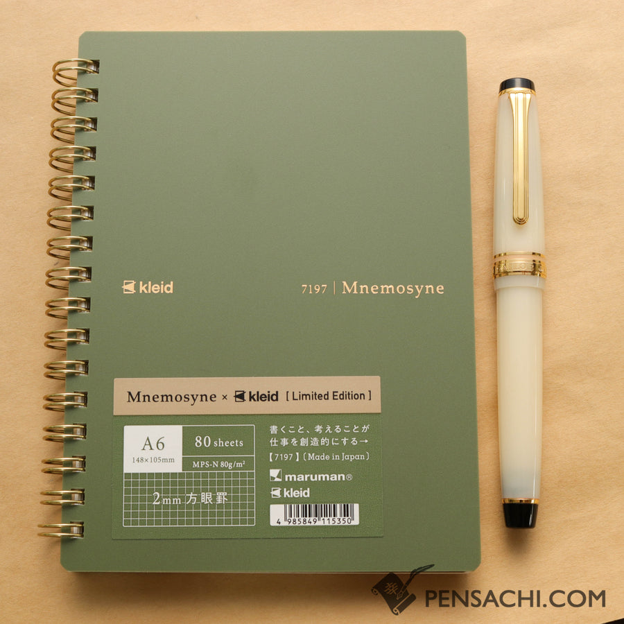 Maruman Mnemosyne x kleid Limited Edition A6 Memo - Olive Drab