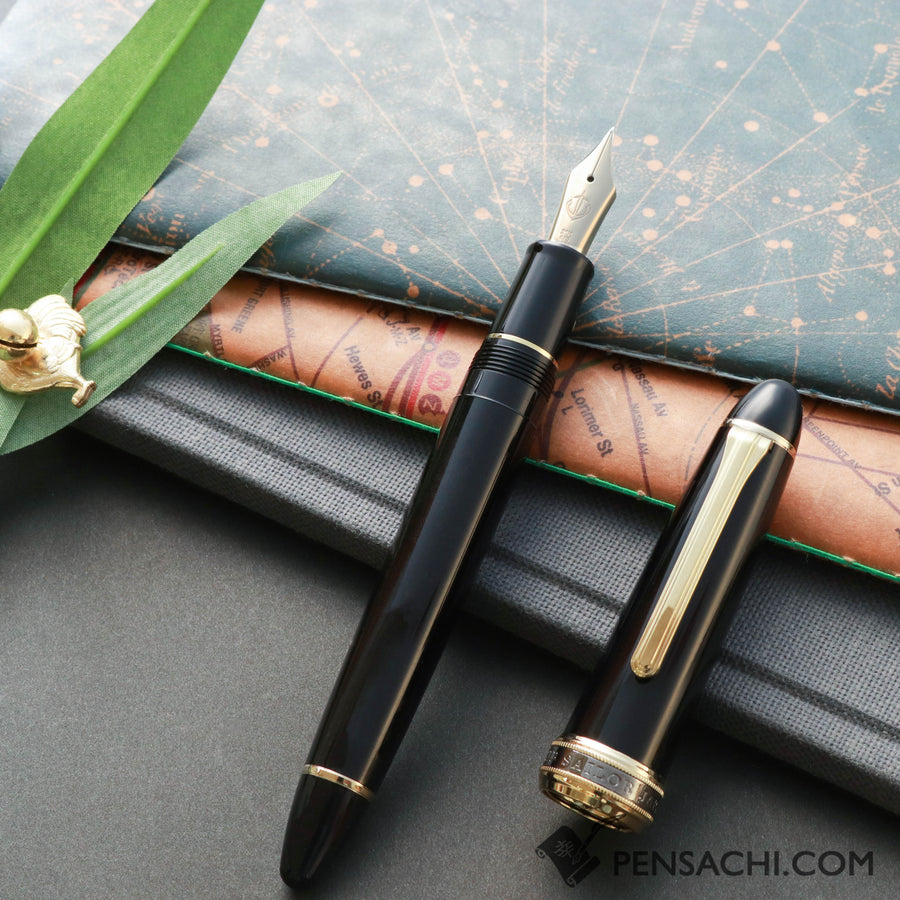 SAILOR 1911 Large (Full size) Special Nib Naginata Togi Fountain Pen - Black Gold - PenSachi Japanese Limited Fountain Pen